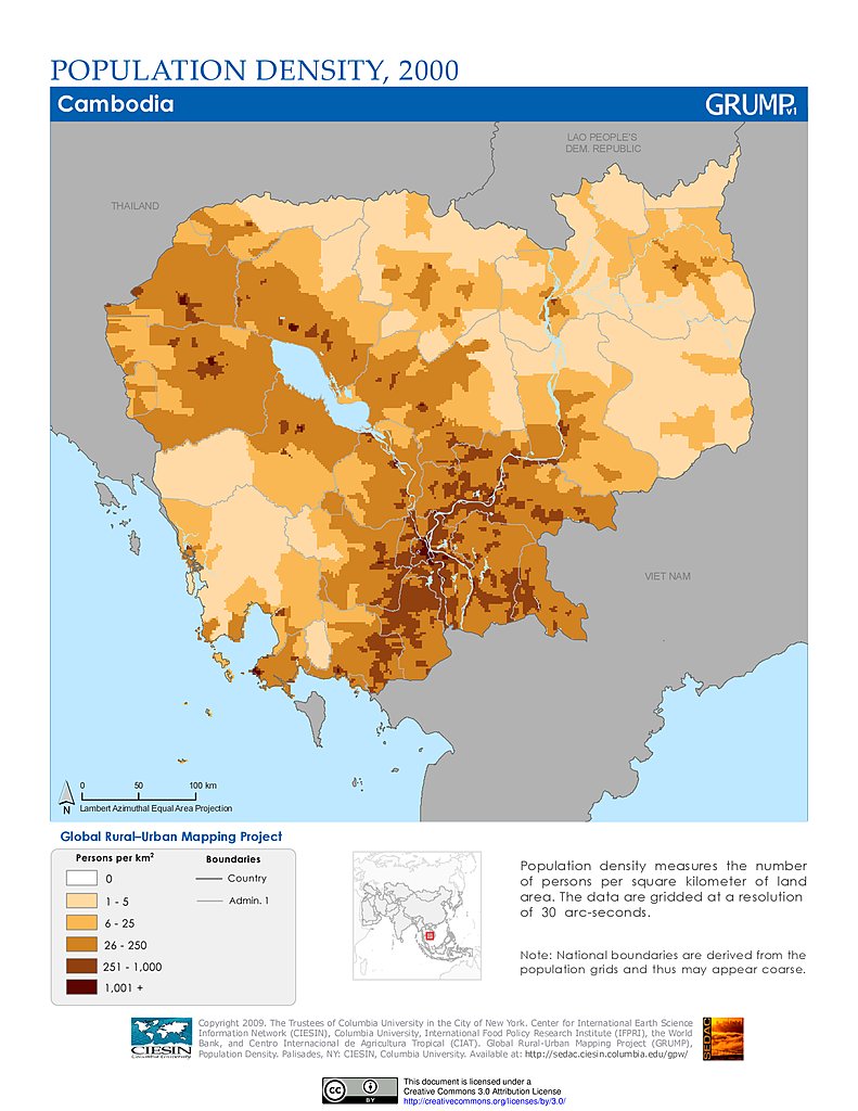 Cambodian Population Density